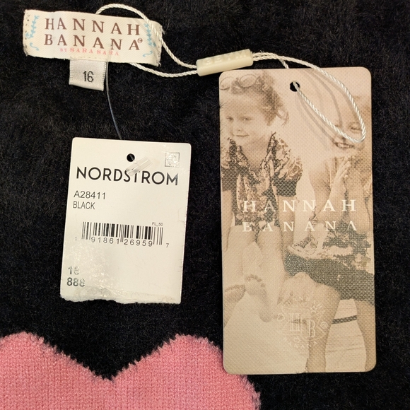 NWT ... Hannah Banana Tween( Size 16) Fuzzy Heart Sweater - Picture 4 of 6